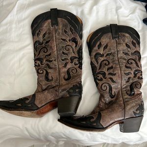 black & brown Corral Boots